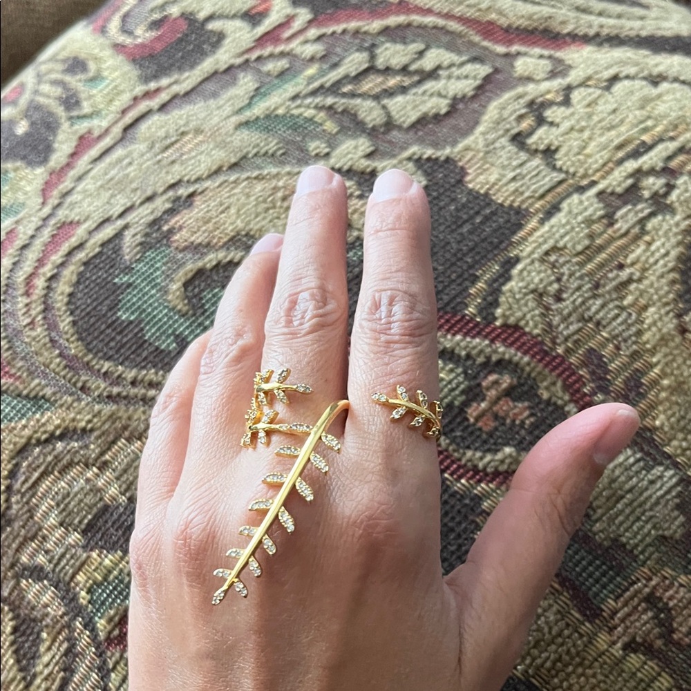Duo Gold Leaf Ring